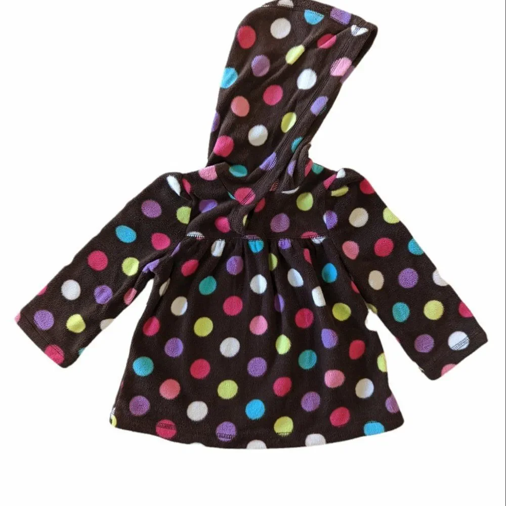 Baby Girl Bodysuit & Fleece Coat Set, Size 9M & 18M
